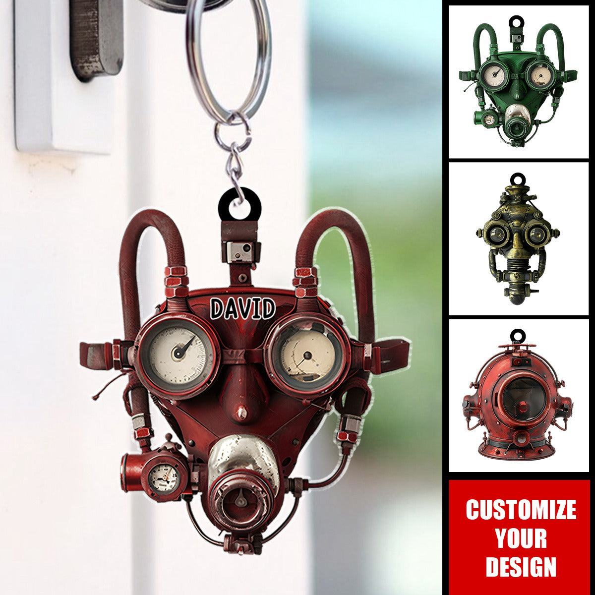 Personalized Gifts For Diving Lovers, Scuba Diving Acrylic Keychain