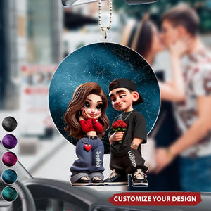 Y2K Couple Personalized Acrylic Ornament - Perfect Gift For Couple