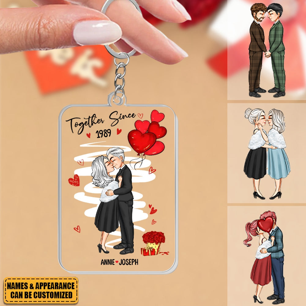 We've Been Together Since - Personalized Acrylic Keychain,  Valentine's Day Gift For Couple