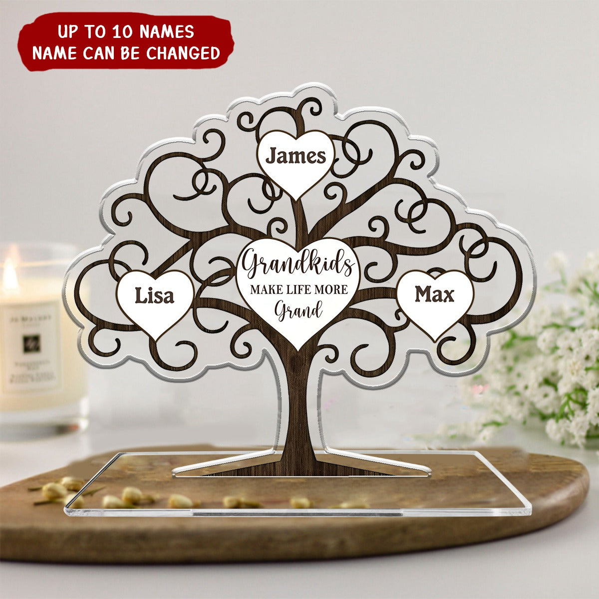 Grandkids Make Life More Grand - Personalized Acrylic Plaque