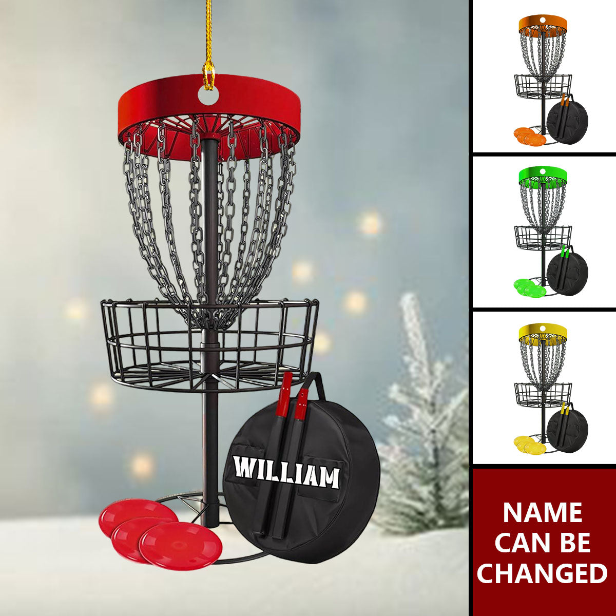 Personalized Photo Disc Golf Ornament - Gift For Disc Golf Lover