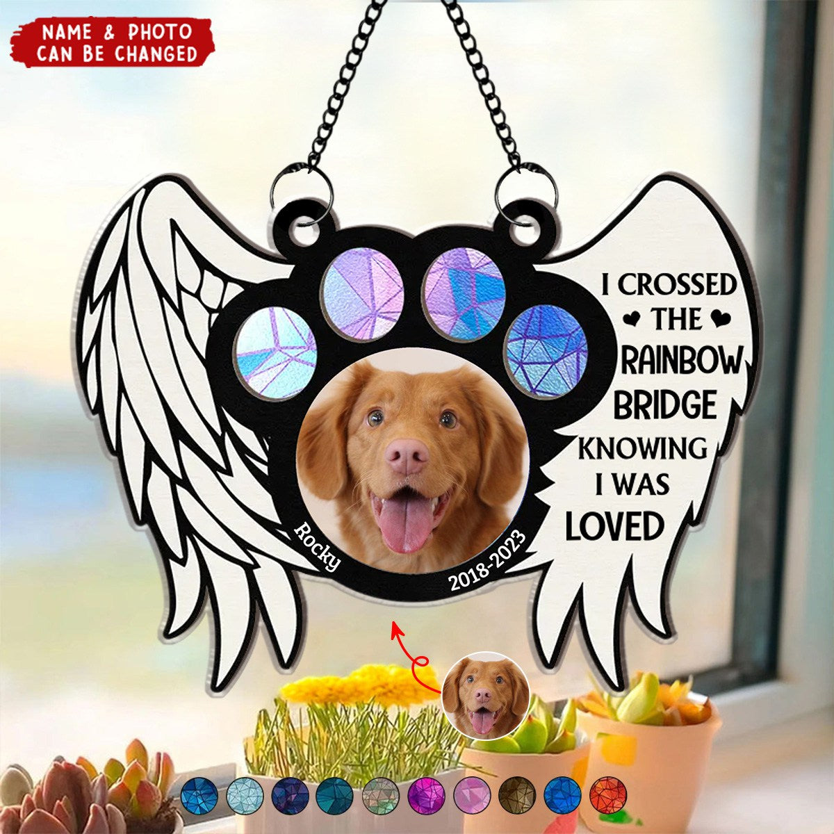 Custom Photo The Moment Your Heart Stopped Memorial - Personalized Window Hanging Suncatcher Ornament