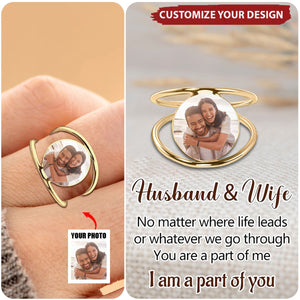 Personalized Husband & Wife Photo Custom Ring