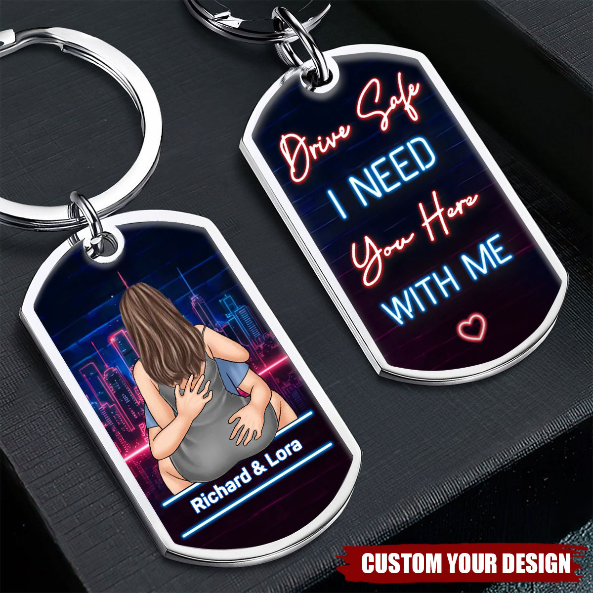 With You, I’ve Found My Forever Personalized Stainless Steel Keychain