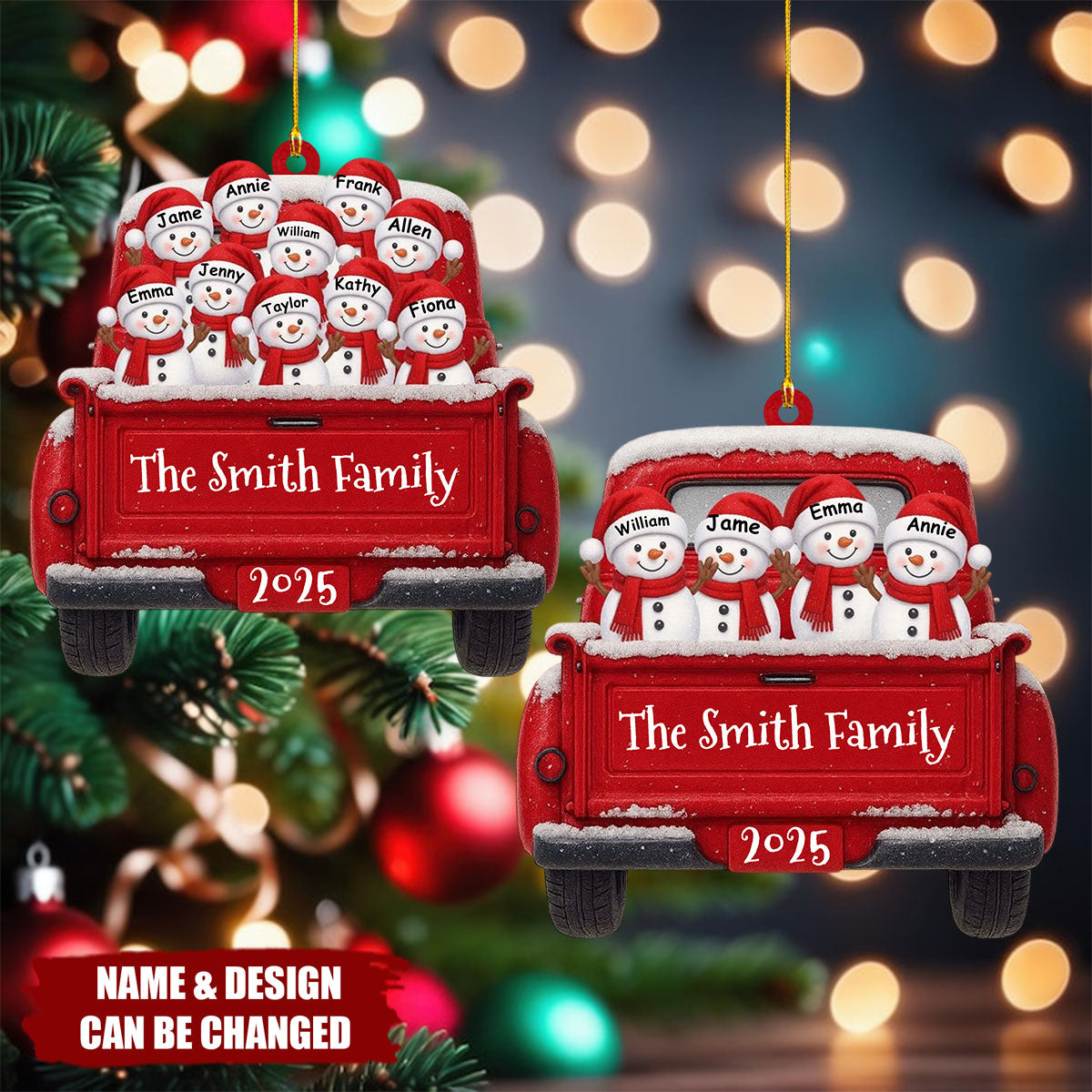 Celebrate Family Joy And Warmth Custom Wood Ornament
