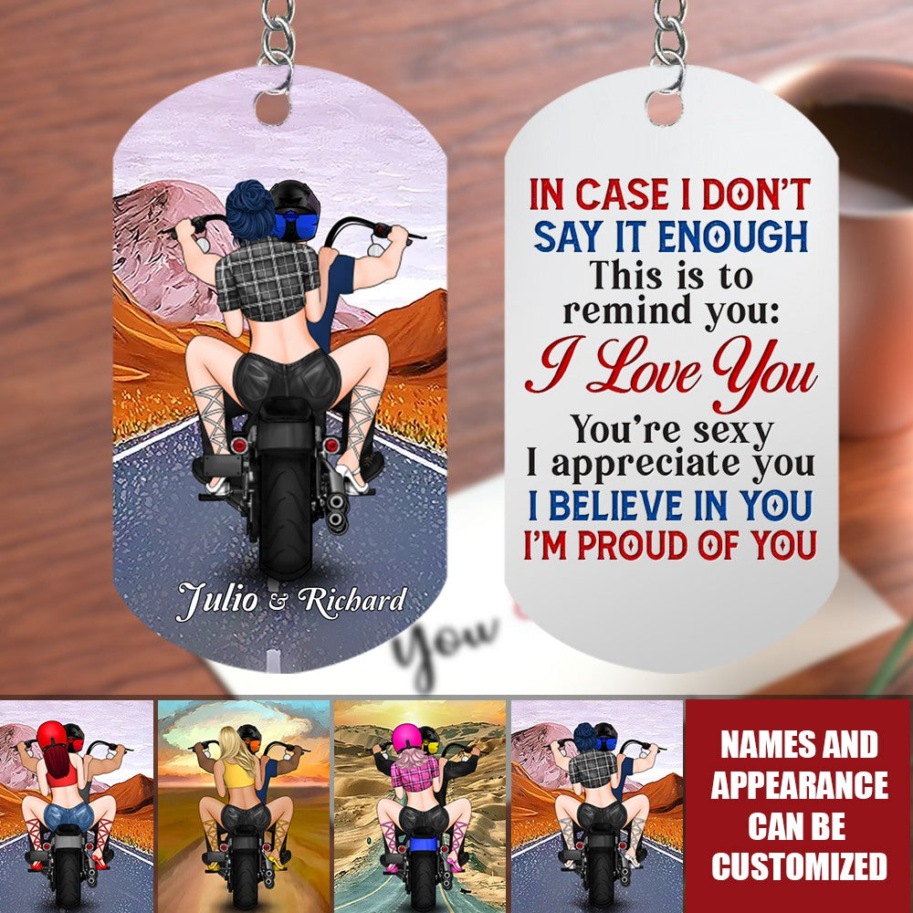 I Appreciate You - Personalized Riding Motor Couple Stainless Steel Keychain, Gift Idea For Couple