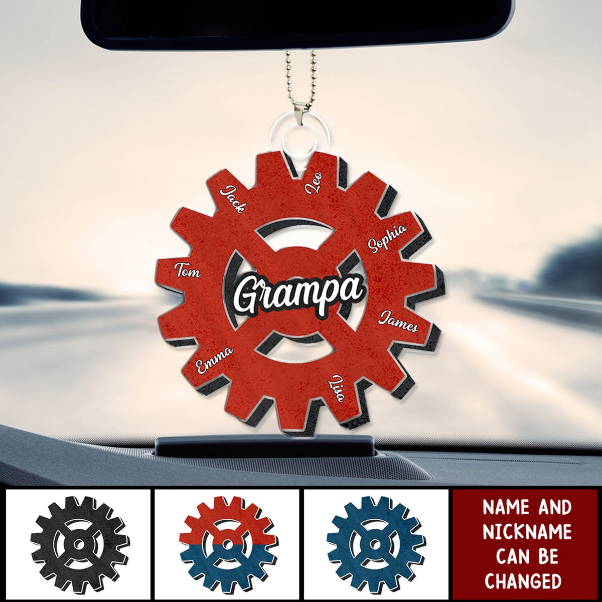 Garage Mechanic Papa - Gift For Dad, Grandpa - Personalized Acrylic Car Ornament