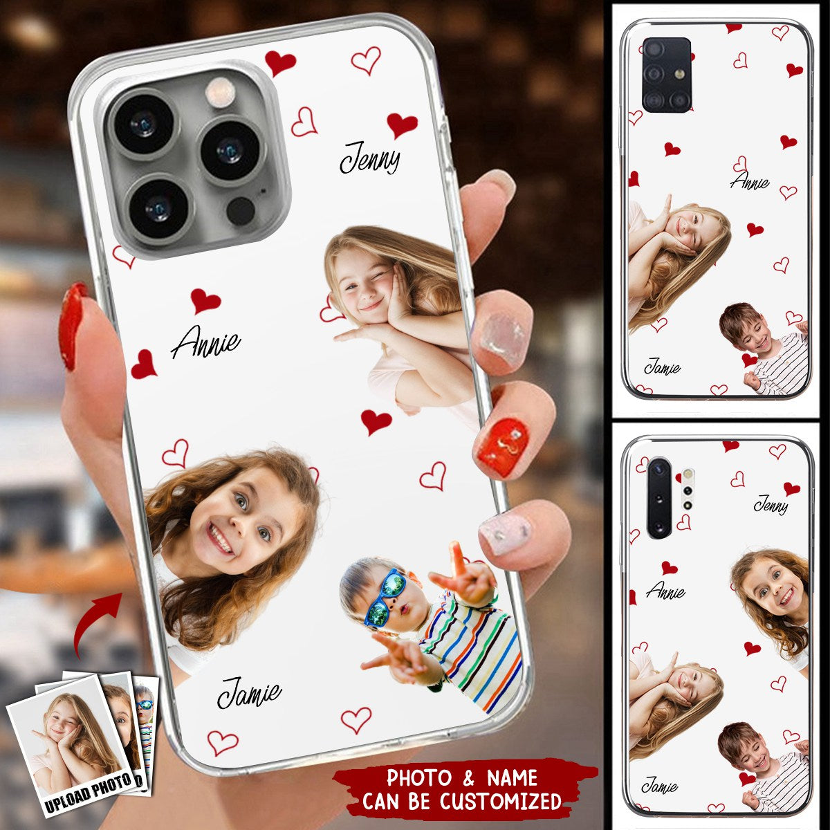 Hide and Seek Kids Family Friend Personalized Photo Clear Phone Case