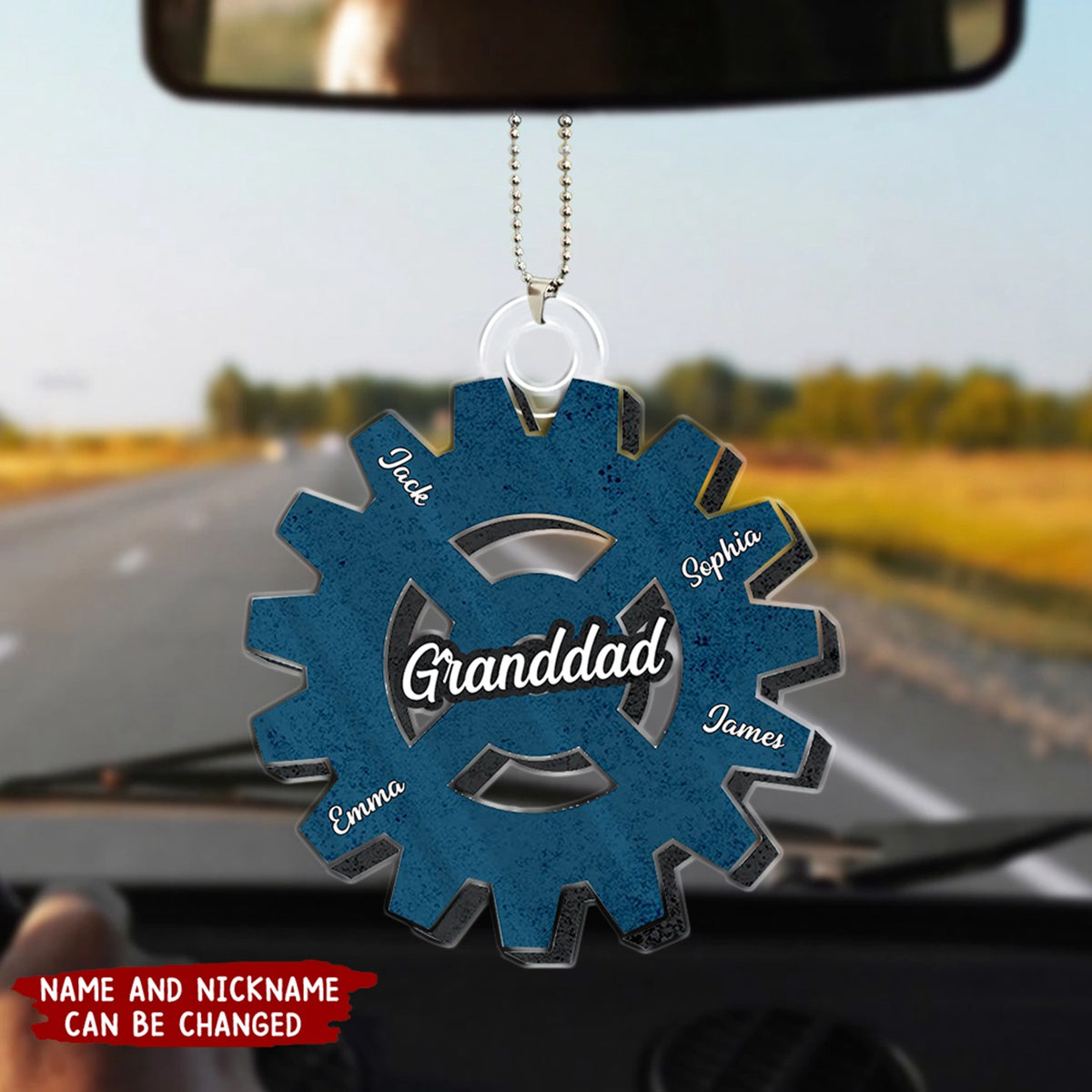 Garage Mechanic Papa - Gift For Dad, Grandpa - Personalized Acrylic Car Ornament