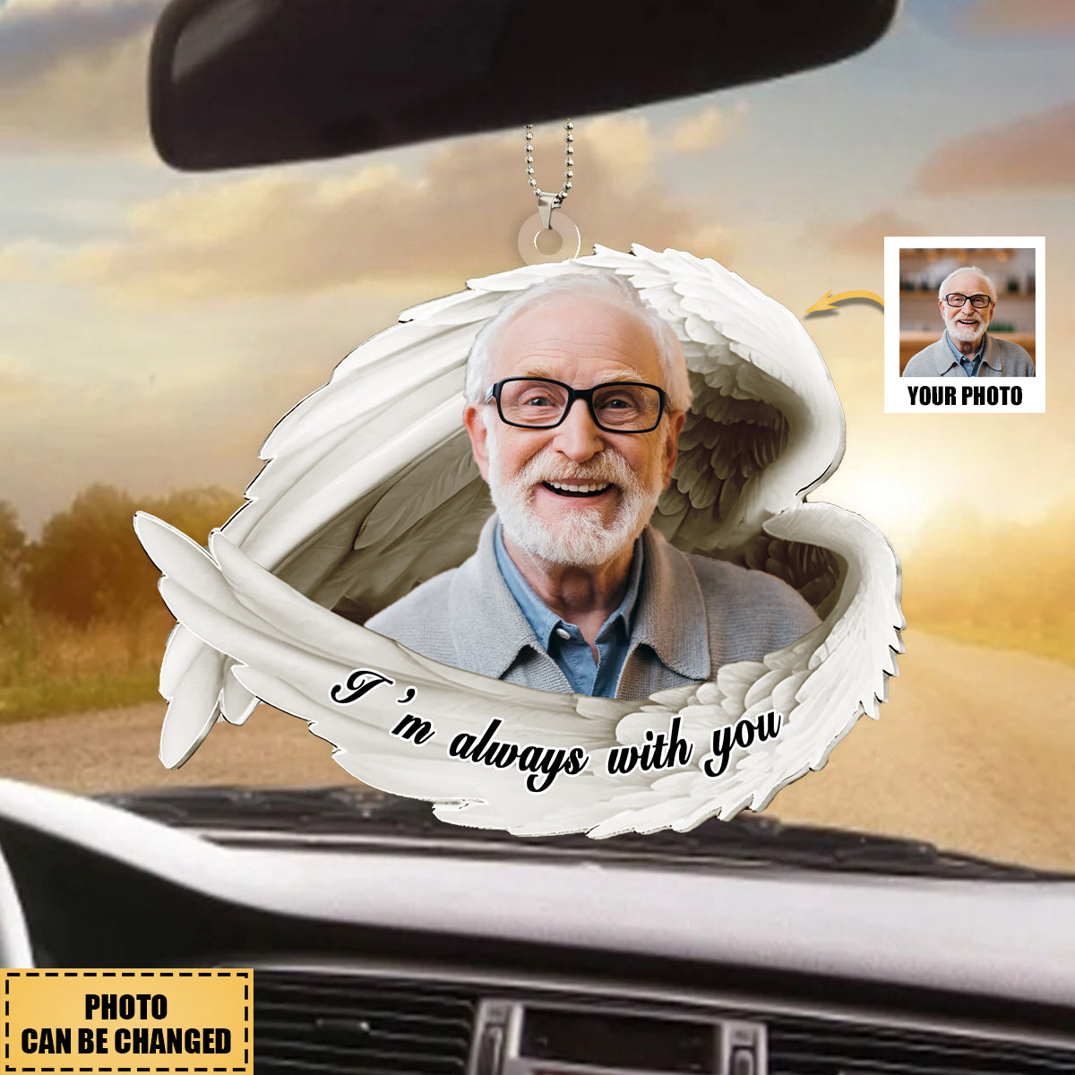 I'm Always With You - Personalized Car Photo Ornament