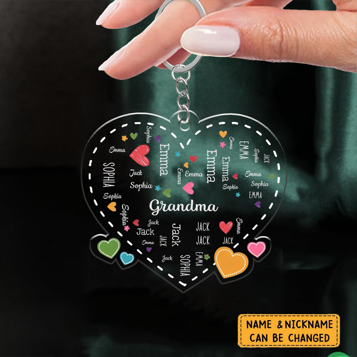 Gift For Grandma Word Art Acrylic Keychain