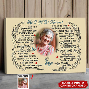 Custom Photo Poster - Memorial Sympathy Gift For Family Members