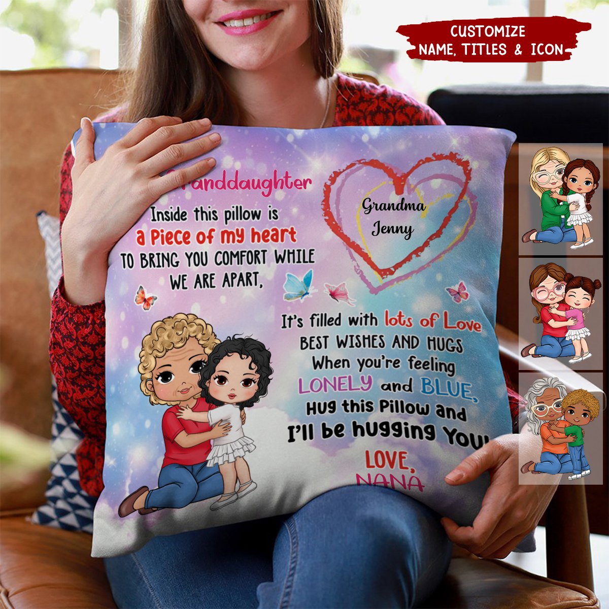 Inside This Pillow Is A Piece Of My heart - Personalized Pillow