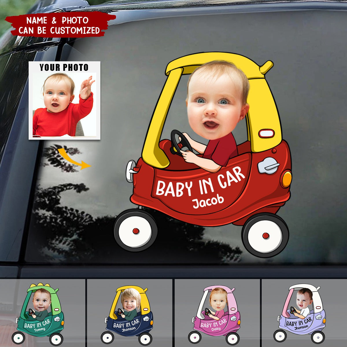 Baby In Car - Personalized Photo RV Decal