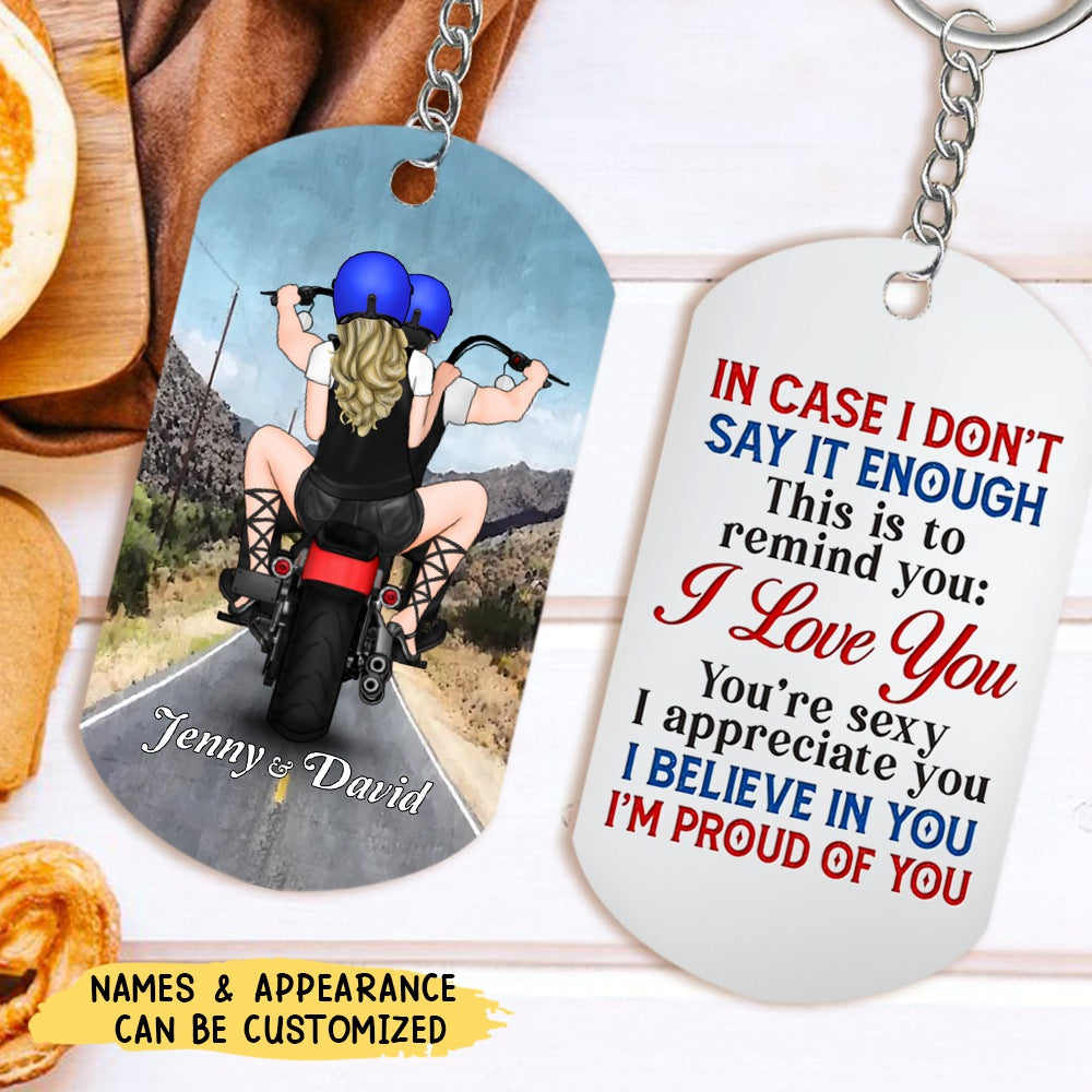 I Appreciate You - Personalized Riding Motor Couple Stainless Steel Keychain, Gift Idea For Couple