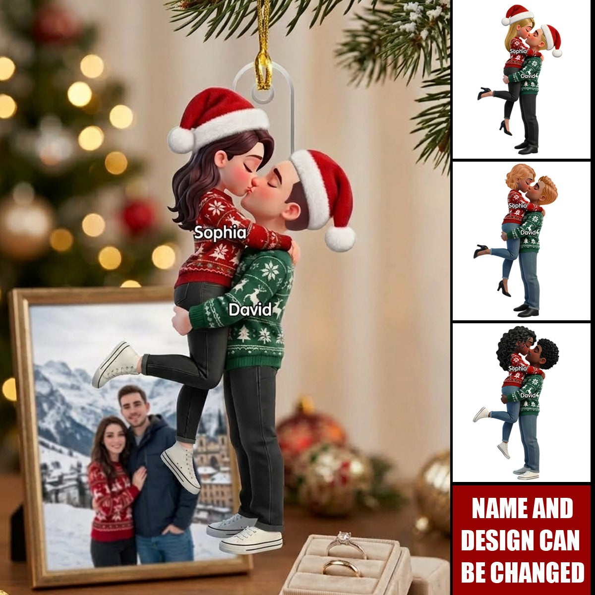 Eternal Love Couple God Blessed Broken Road Led Me Straight To You - Personalized Christmas Ornament