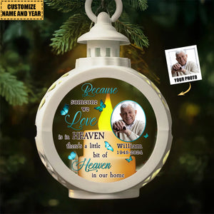 Family Memorial - Personalized Photo Candlelight Lantern Ornament - Sympathy Gift
