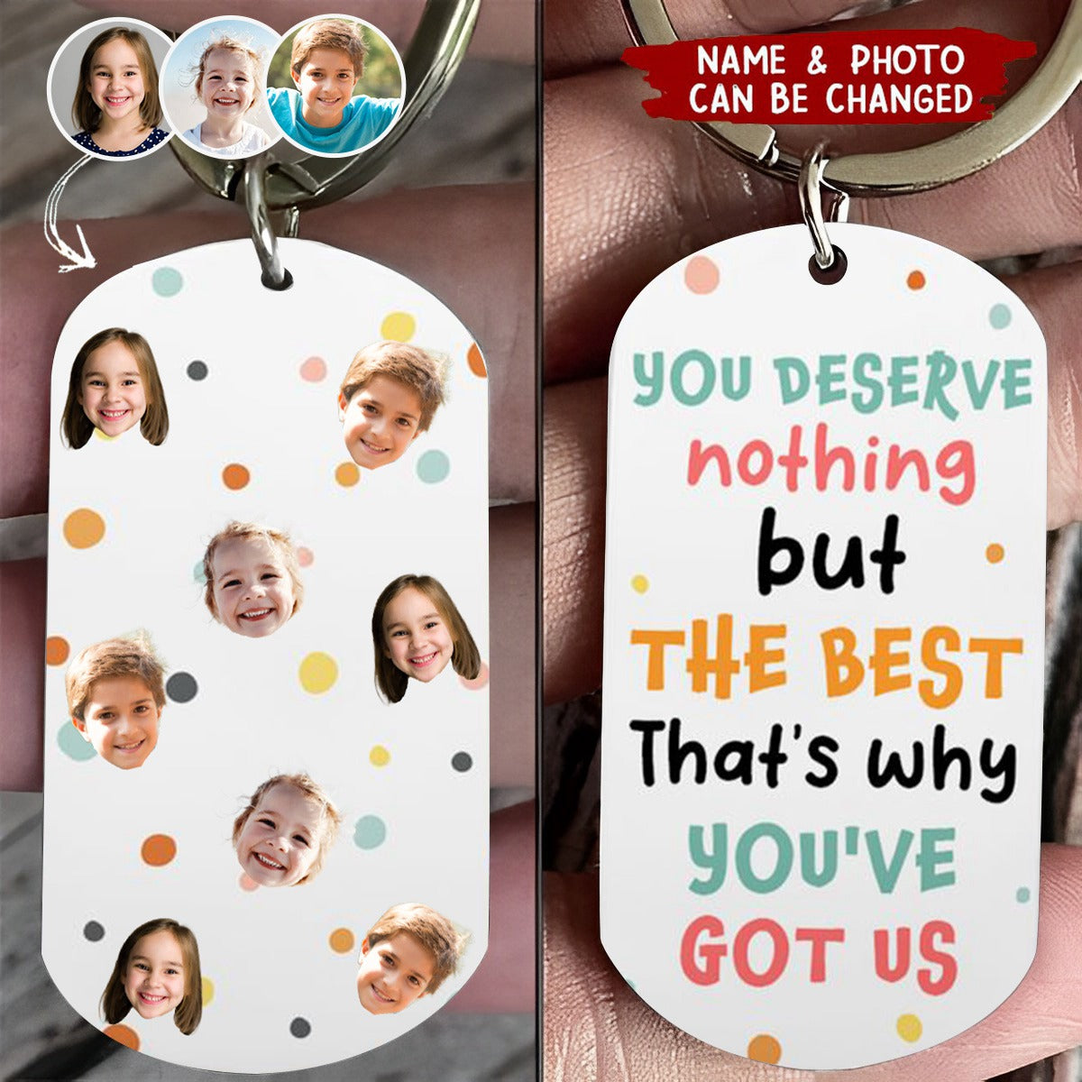 Custom Photo Gifts For Mom Keychain We Love You Mom