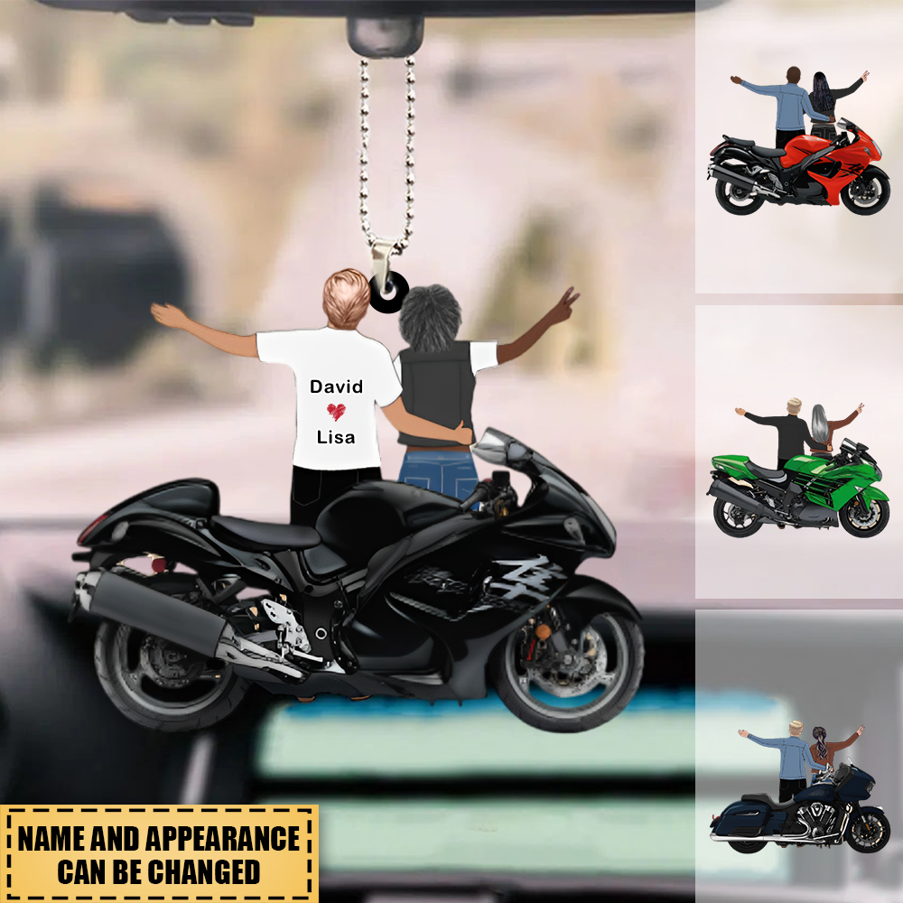 Riding Together - Personalized Ornament for Couples, Motorcycle Lovers