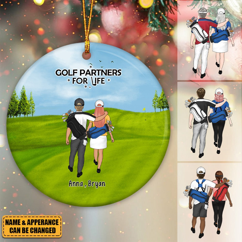 Golf Partners For Life - Personalized Ornament, Gifts For Golf Lovers, Golfer Christmas Ornament