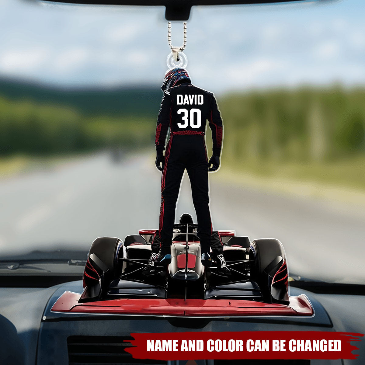 Racing Car Lover Custom Name Ornament , Personalized Gift For Racing Car Lover