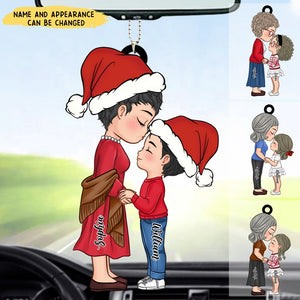 Christmas Gift For Grandma Granddaughter Acrylic Car Ornament