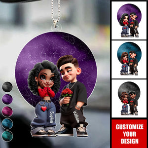 Y2K Couple Personalized Acrylic Ornament - Perfect Gift For Couple