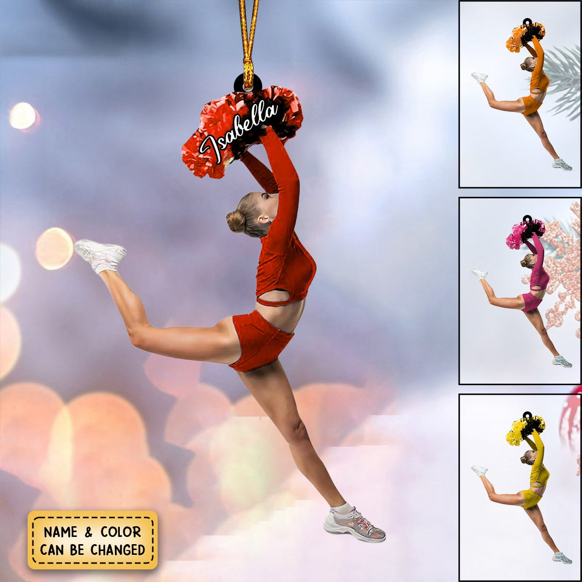Personalized Cheerleader Ornaments Cheerleader Cheerleading Lovers Ornaments