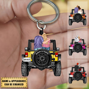 Gift For Couple, Personalized Car Keychain, Off-Road Car Travel Couple Keychain, Couple Gift