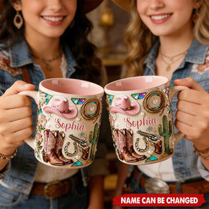 Cowgirl Accent Mug - Personalized Gifts For Cowgirl