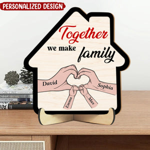 Personalized Gifts For Mom Wood Sign Together We Make Family