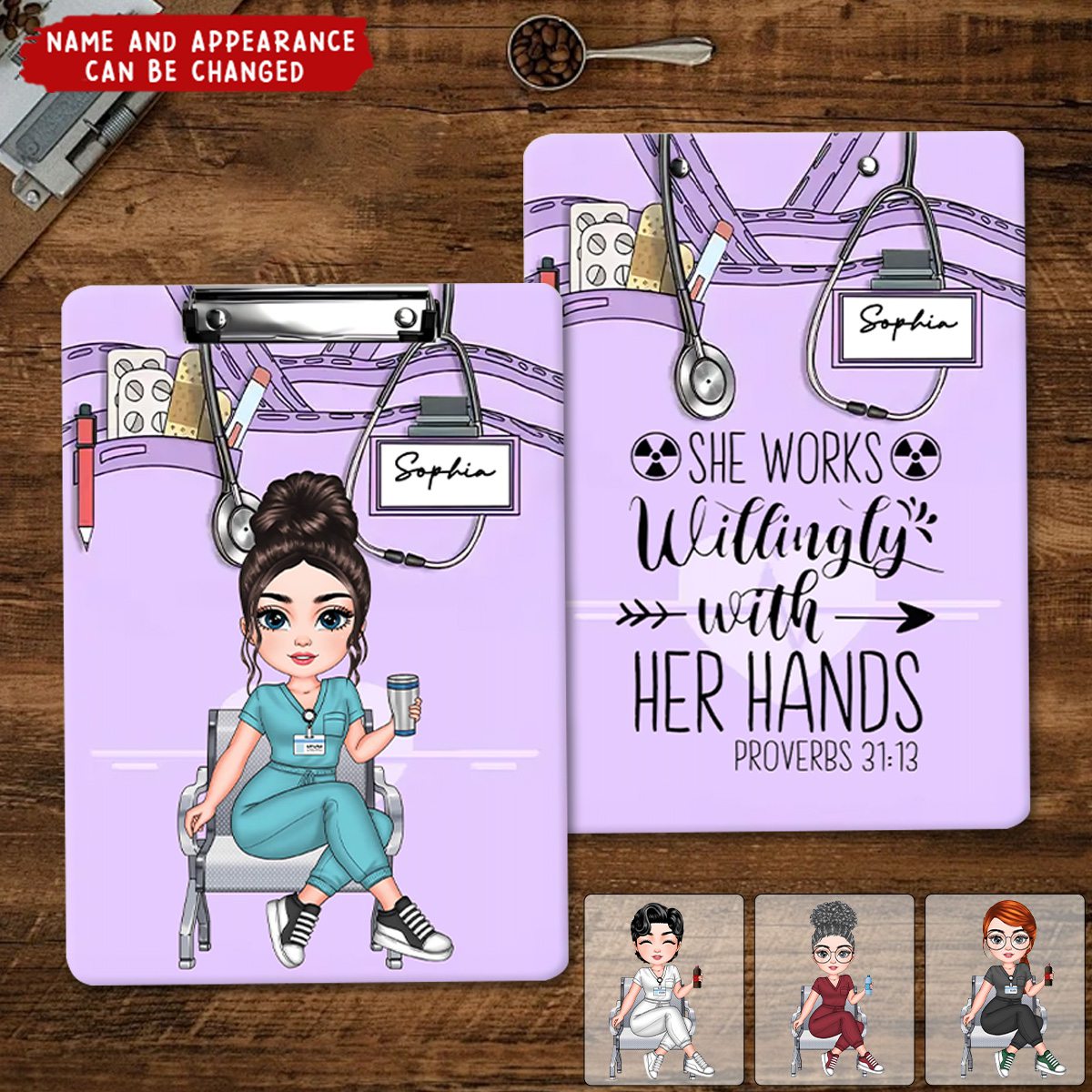 Nurse Scrub Life- Personalized Custom Clipboard - Nurse's Day, Appreciation Gift For Nurse