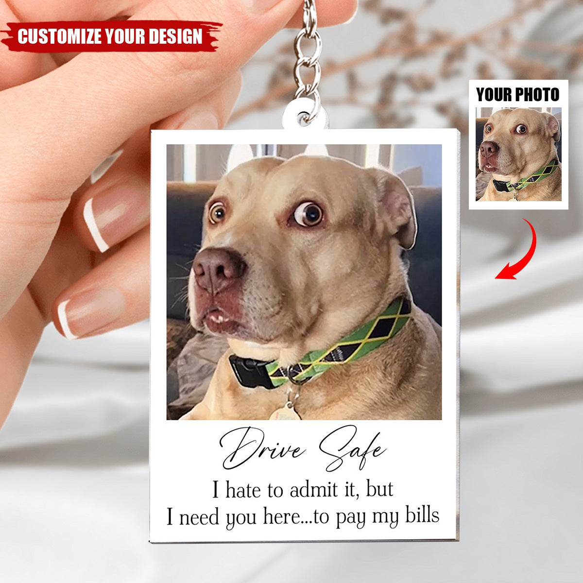 Drive Safe I Hate To Admit It, But I Need You Here - Personalized Photo Keychain