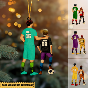 Personalized Soccer Ornament, Soccer Gift, Gifts For Soccer Players, Sport Gifts For Son, Soccer Lover Gifts With Custom Name, Number, Appearance & Landscape