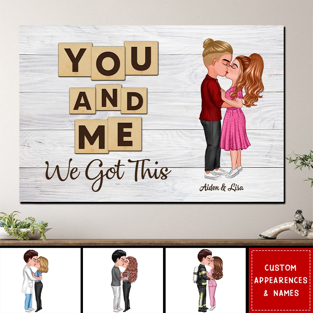 Wood Background You & Me We Got This Couple Personalized Poster