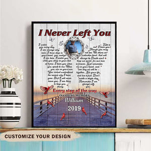 Custom Photo I Never Left You I am Always With You - Memorial Canvas - Memorial Chrsitmas Gifts Personalized Custom Framed Canvas Wall Art