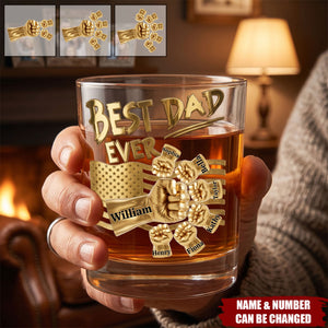 Power Fist Drinking Whiskey Glass - Personalized Gifts For Dads