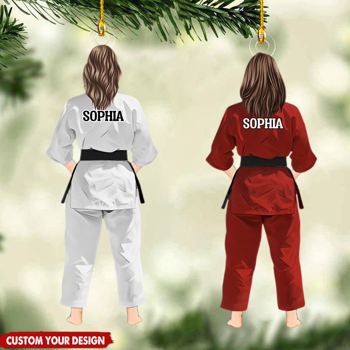 Gift For Karate Jiu Jitsu Judo Lovers - Personalized Christmas Ornament