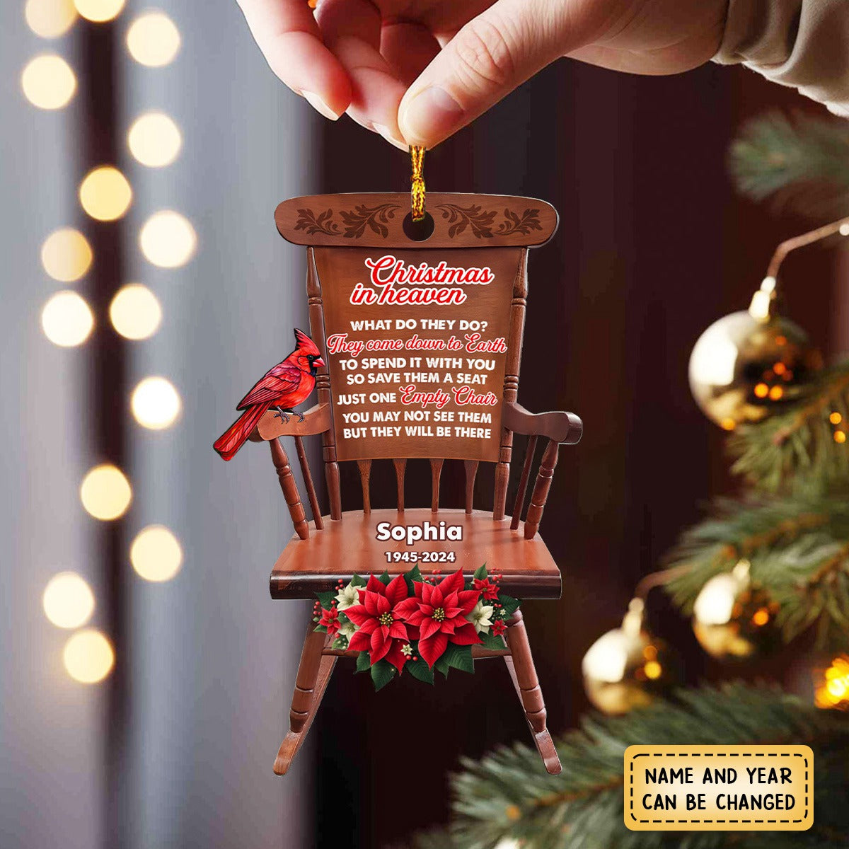 Memorial Christmas In Heaven - Personalized Acrylic Ornament