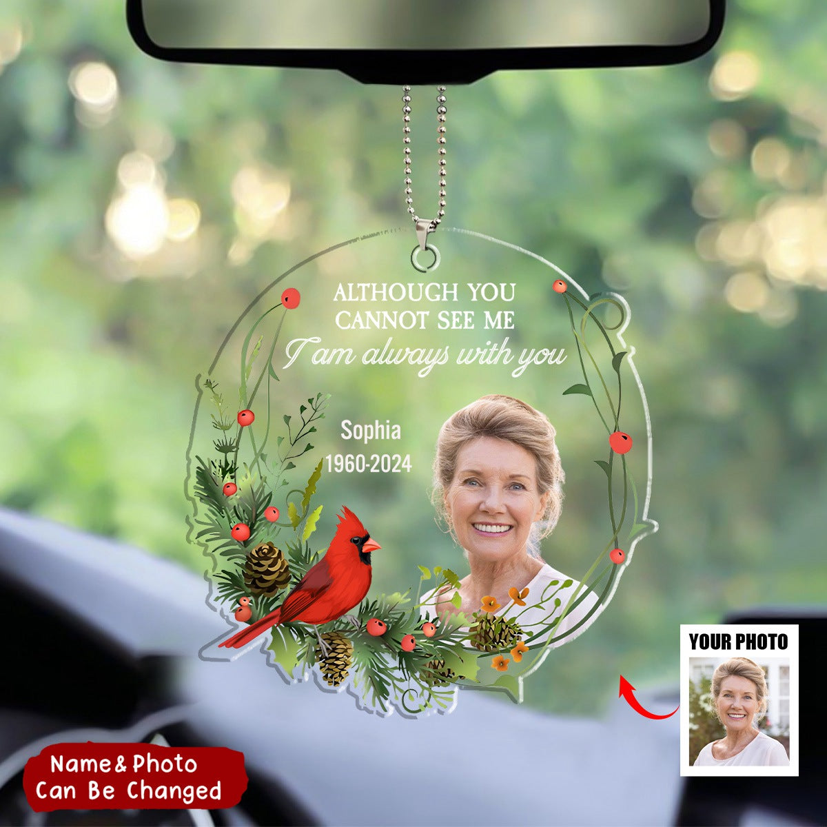 I Am Always With You - Personalized Car Photo Ornament