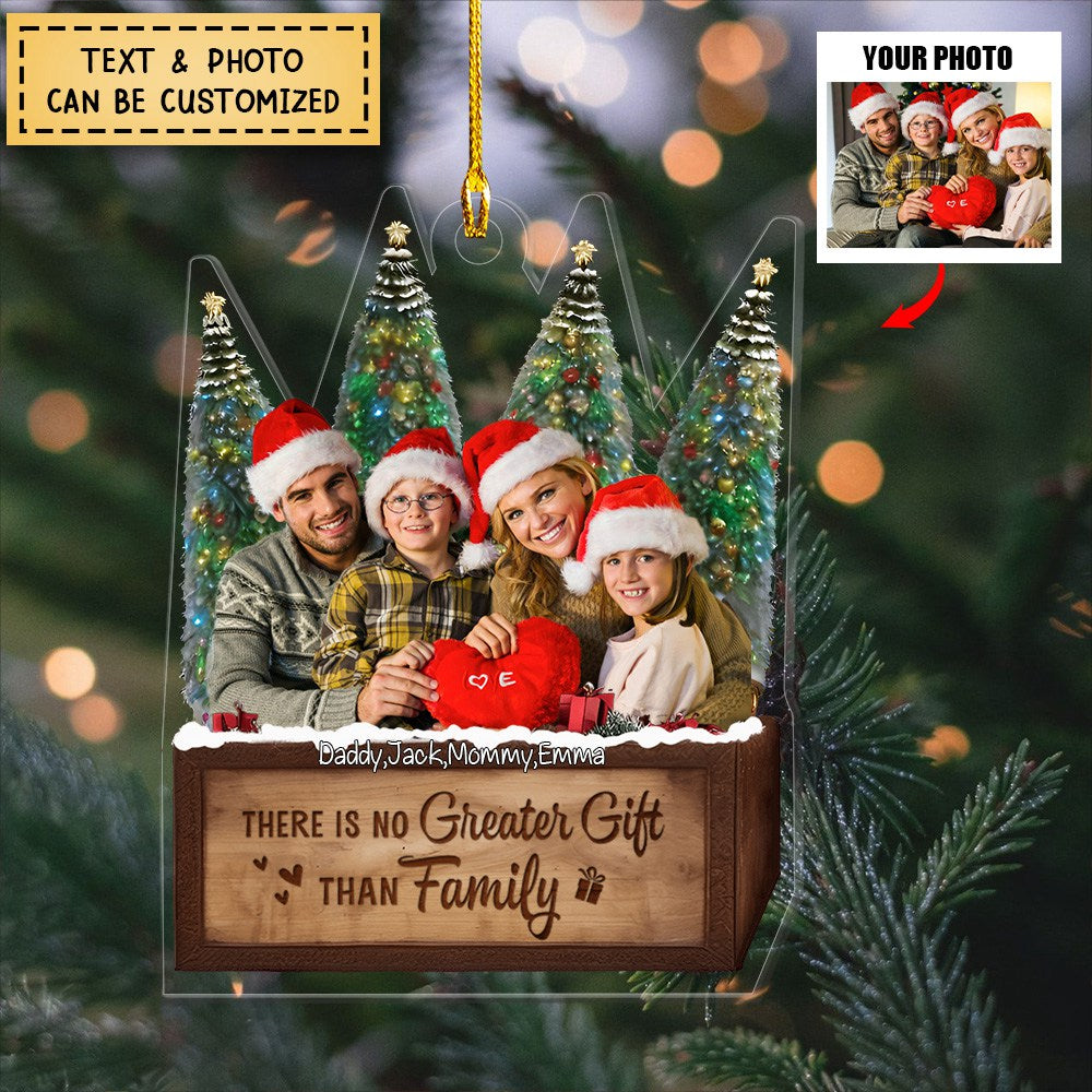 Friends - There is no Greater Gift than Friendship - Personalized Transparent Ornament