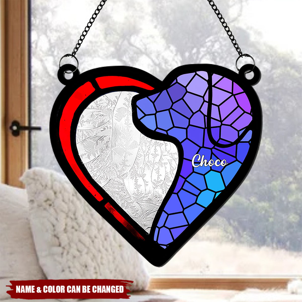 Personalized Gifts For Dog Lovers Window Hanging Suncatcher Ornament