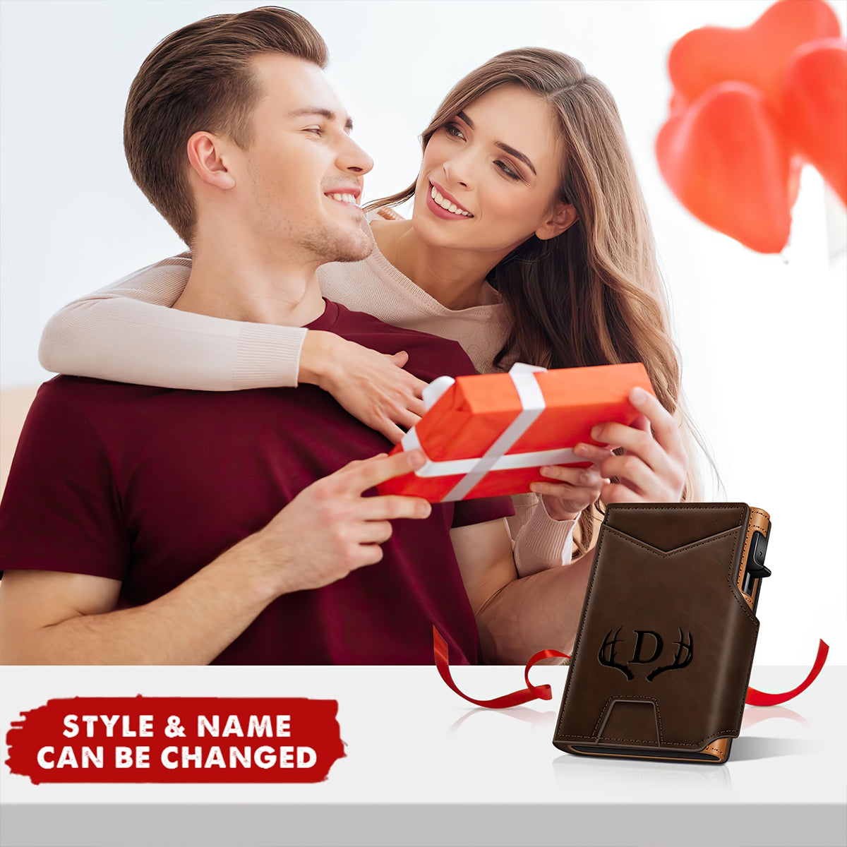 Personalized Slim Pop-Up Card Holder Wallet - RFID Blocking Wallet for Men