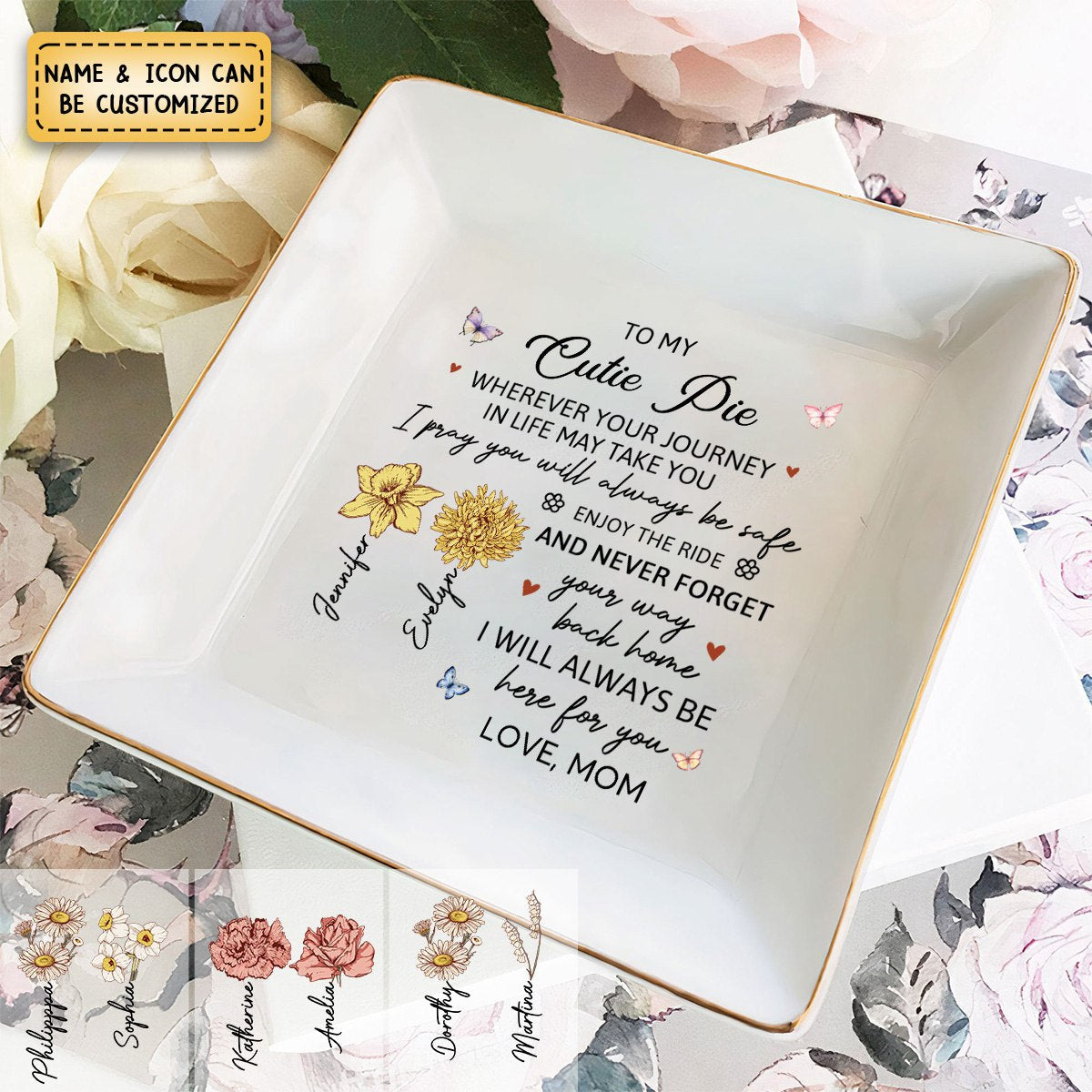 You'll Always Be My Baby Girl - Gifts For Daughter From Mom - Personalized Jewelry Dish