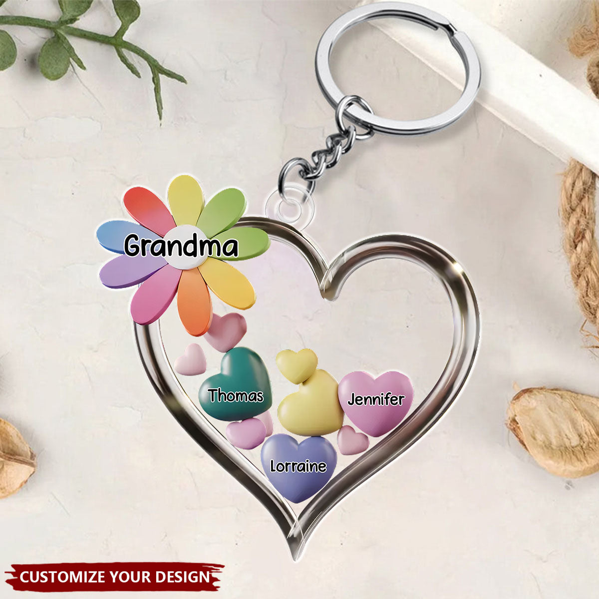 A Grandmother Is A Gift From Above - Personalized Acrylic Keychain, Gift For Mom, Grandma