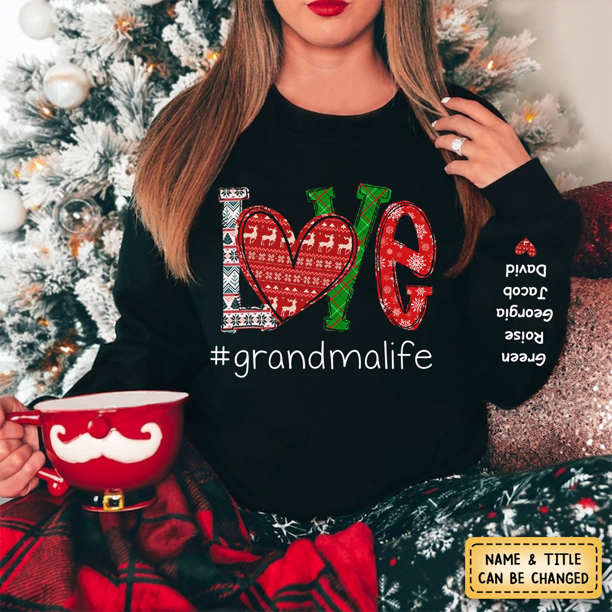 The Perfect Grandma - Family Personalized Sweatshirt With Design On Sleeve
