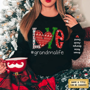 The Perfect Grandma - Family Personalized Sweatshirt With Design On Sleeve