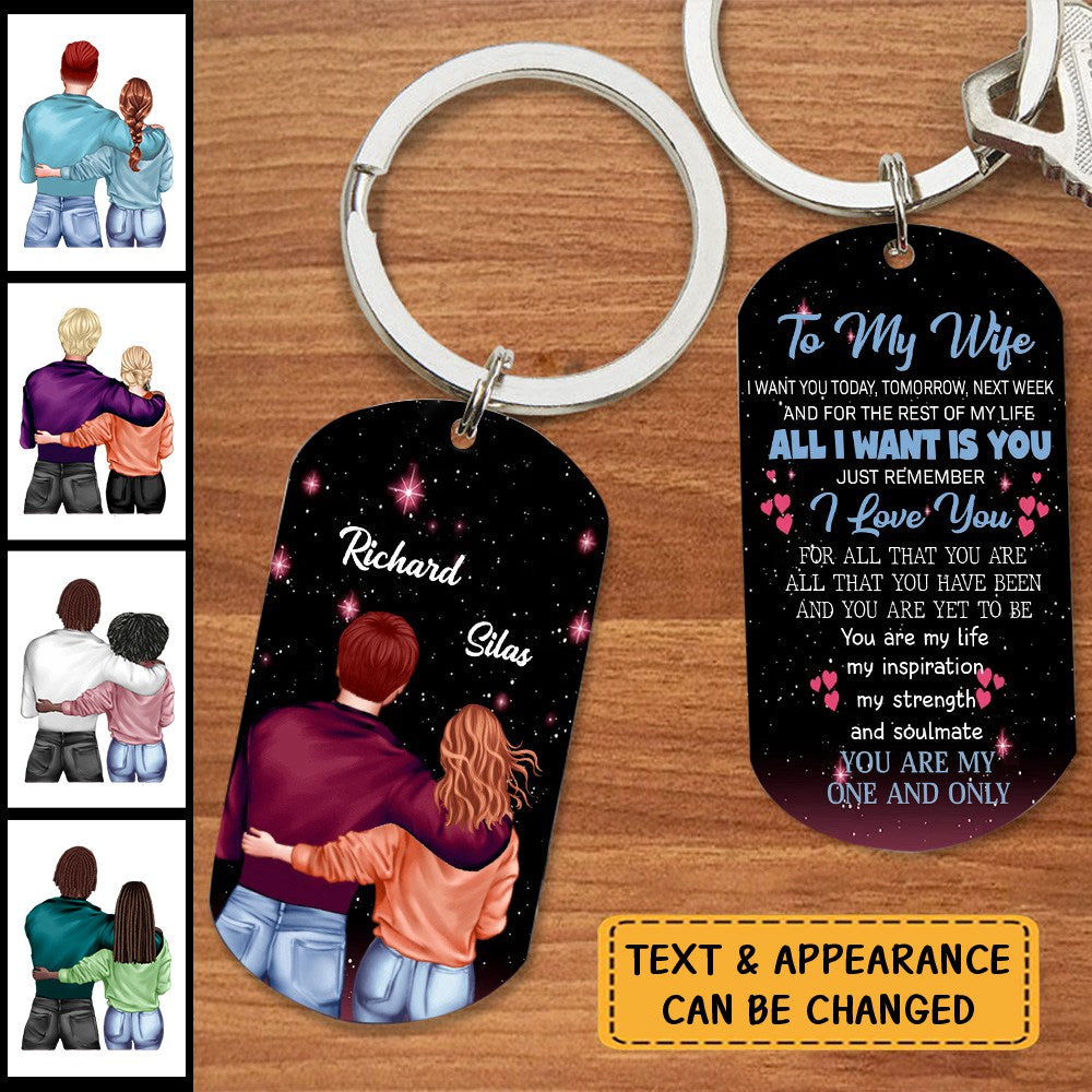 You Are My One And Only - Personalized Stainless Steel  Keychain, Valentine's Day Gift Idea For Couple