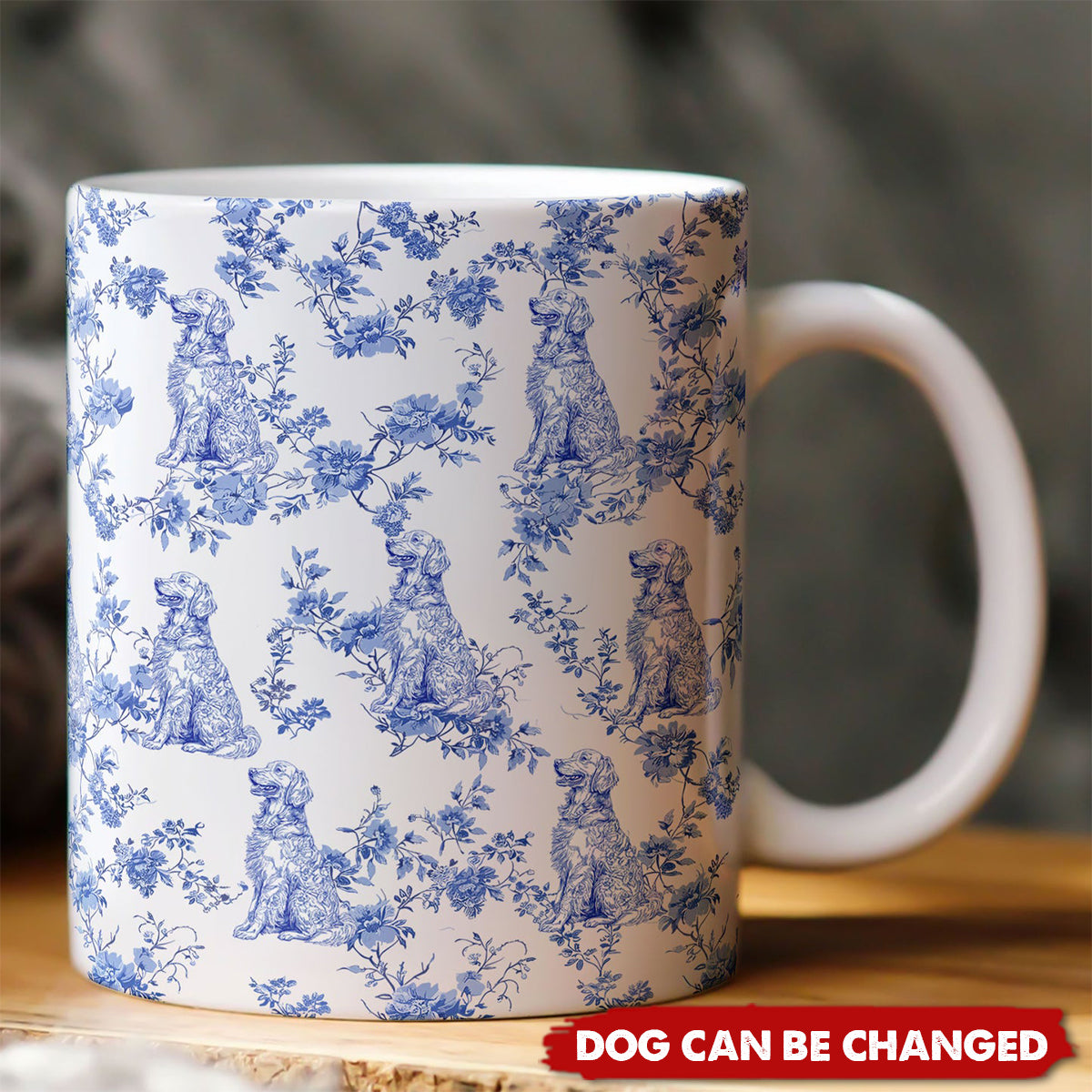 Dog Mom - Toile De Jouy Version - Personalized Mug