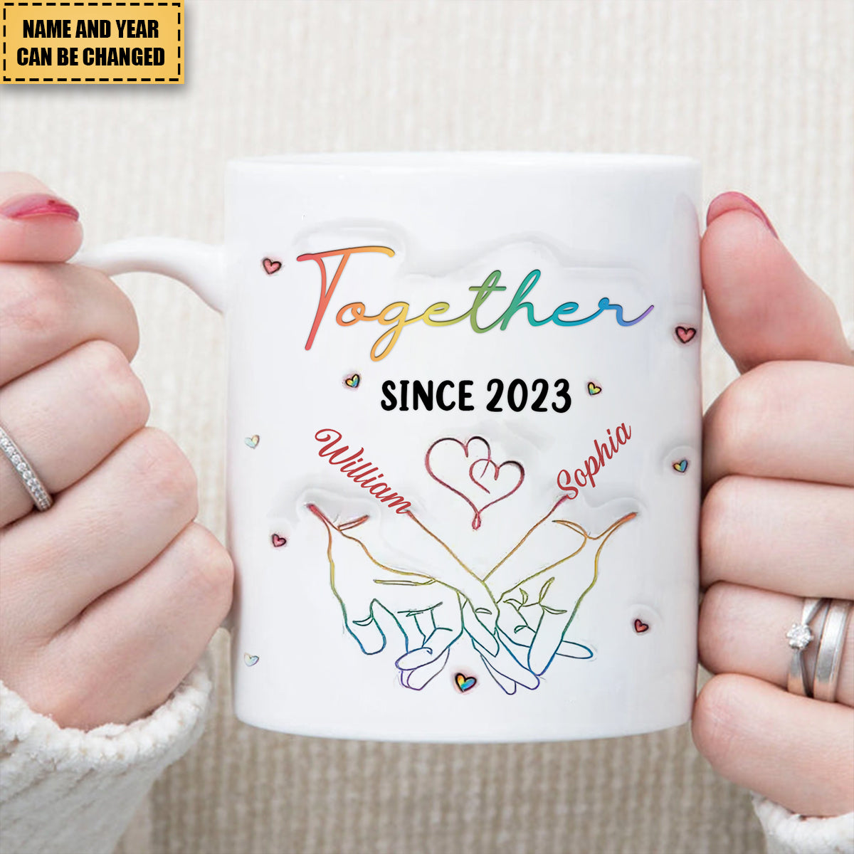 Love Knows No Gender - Couple Personalized Mug - Gift For LGBTQ+